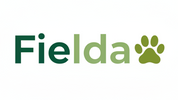 Fielda logo with a paw print on a white background